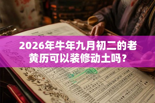 2026年牛年九月初二的老黄历可以装修动土吗？