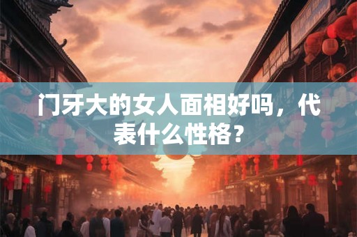 门牙大的女人面相好吗，代表什么性格？