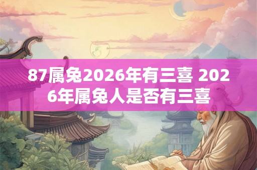 87属兔2026年有三喜 2026年属兔人是否有三喜
