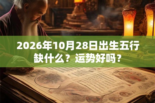 2026年10月28日出生五行缺什么？运势好吗？