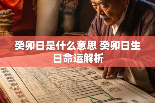 癸卯日是什么意思 癸卯日生日命运解析 癸卯日是什么意思 癸卯日生日命运解析