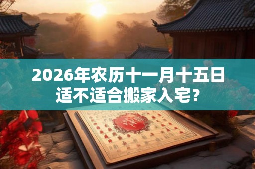 2026年农历十一月十五日适不适合搬家入宅? 2026年农历十一月十五日适不适合搬家入宅?