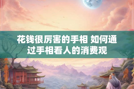 花钱很厉害的手相 如何通过手相看人的消费观