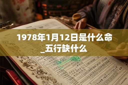 1978年1月12日是什么命_五行缺什么