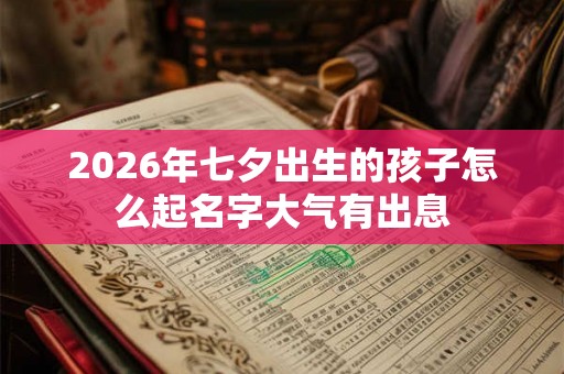 2026年七夕出生的孩子怎么起名字大气有出息