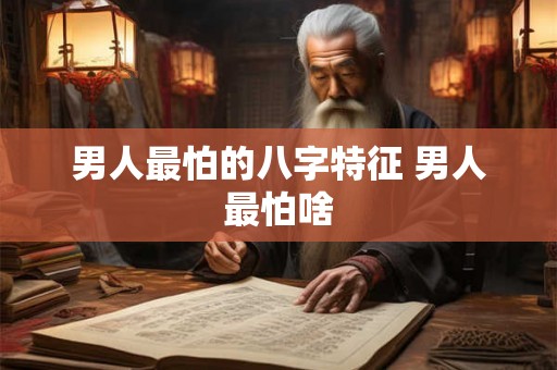 男人最怕的八字特征 男人最怕啥 男人最怕的八字特征 男人最怕啥