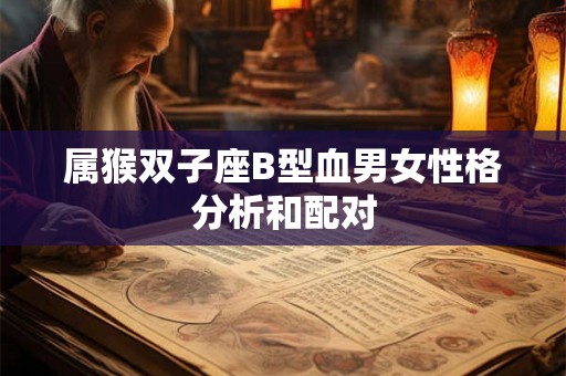 属猴双子座B型血男女性格分析和配对