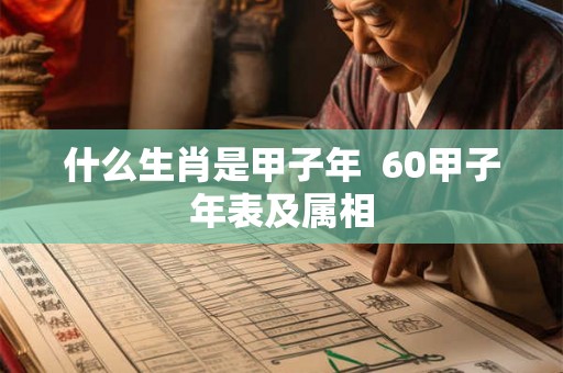 什么生肖是甲子年  60甲子年表及属相