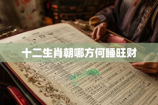 十二生肖朝哪方何睡旺财
