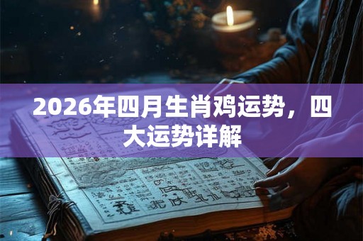 2026年四月生肖鸡运势，四大运势详解