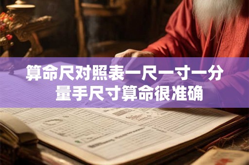 算命尺对照表一尺一寸一分  量手尺寸算命很准确
