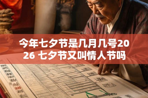 今年七夕节是几月几号2026 七夕节又叫情人节吗 今年七夕节是几月几号2026 七夕节又叫情人节吗