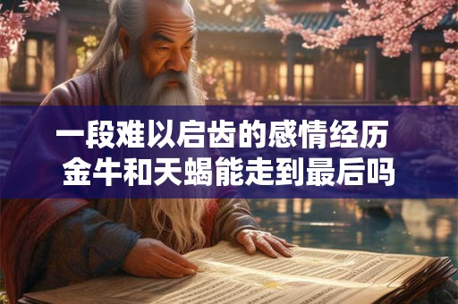一段难以启齿的感情经历  金牛和天蝎能走到最后吗