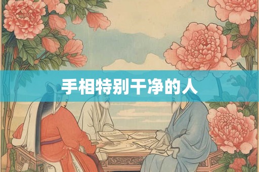 手相特别干净的人 手相特别干净的人