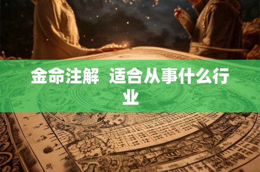 金命注解  适合从事什么行业