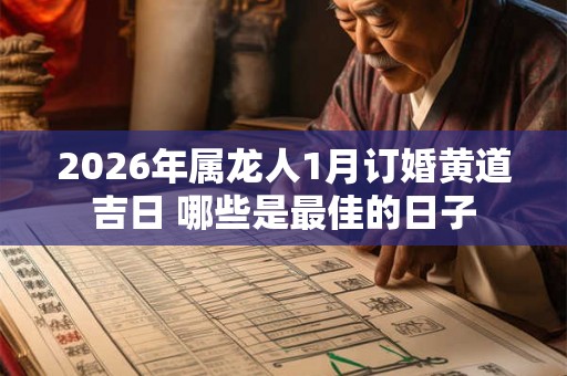 2026年属龙人1月订婚黄道吉日 哪些是最佳的日子