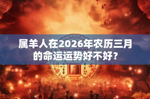 属羊人在2026年农历三月的命运运势好不好？