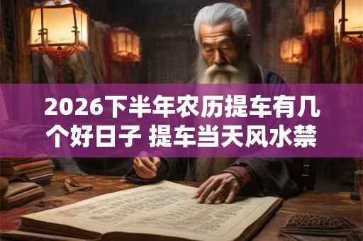 2026下半年农历提车有几个好日子 提车当天风水禁忌