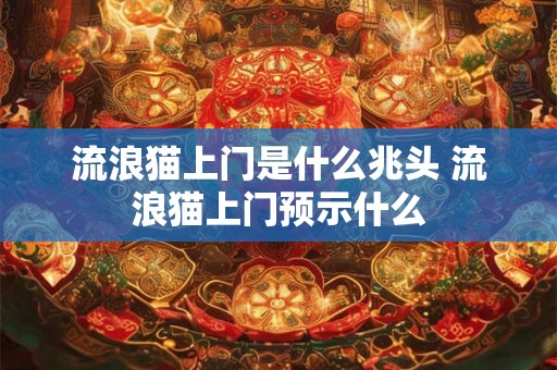 流浪猫上门是什么兆头 流浪猫上门预示什么 流浪猫上门是什么兆头 流浪猫上门预示什么