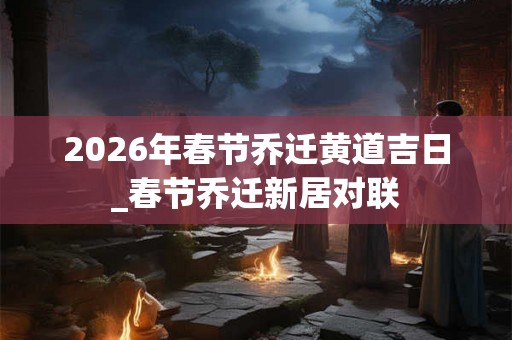 2026年春节乔迁黄道吉日_春节乔迁新居对联