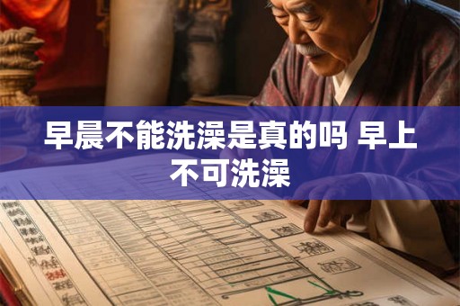 早晨不能洗澡是真的吗 早上不可洗澡