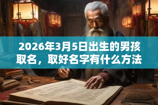 2026年3月5日出生的男孩取名，取好名字有什么方法？