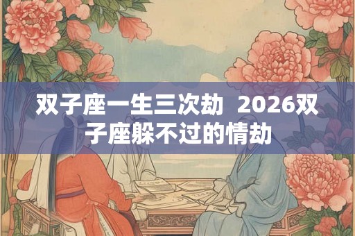 双子座一生三次劫  2026双子座躲不过的情劫