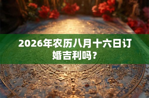 2026年农历八月十六日订婚吉利吗？
