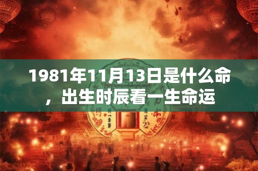 1981年11月13日是什么命，出生时辰看一生命运