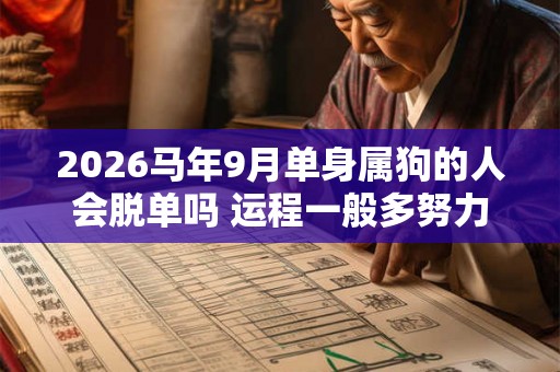 2026马年9月单身属狗的人会脱单吗 运程一般多努力