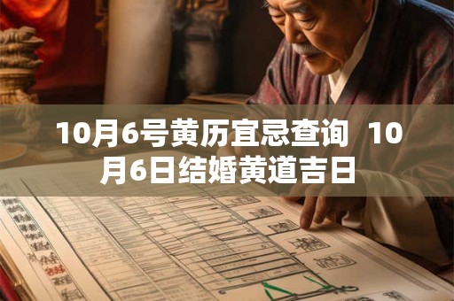 10月6号黄历宜忌查询  10月6日结婚黄道吉日