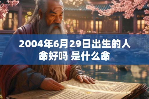 2004年6月29日出生的人命好吗 是什么命 2004年6月29日出生的人命好吗 是什么命