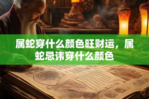 属蛇穿什么颜色旺财运，属蛇忌讳穿什么颜色