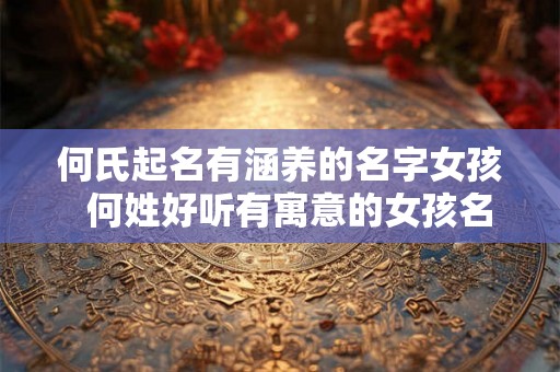 何氏起名有涵养的名字女孩  何姓好听有寓意的女孩名字