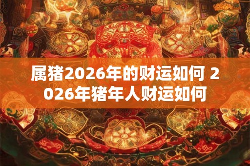 属猪2026年的财运如何 2026年猪年人财运如何 属猪2026年的财运如何 2026年猪年人财运如何