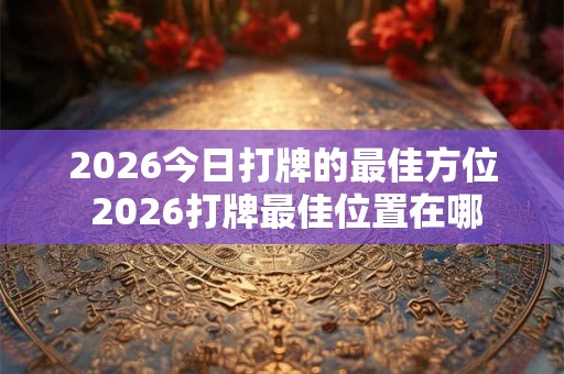 2026今日打牌的最佳方位 2026打牌最佳位置在哪