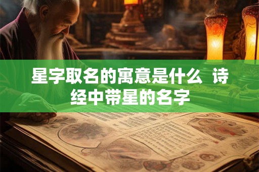 星字取名的寓意是什么  诗经中带星的名字
