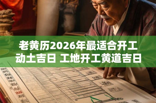 老黄历2026年最适合开工动土吉日 工地开工黄道吉日查询