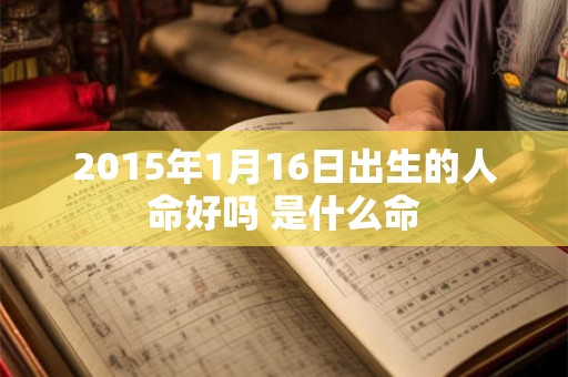 2015年1月16日出生的人命好吗 是什么命