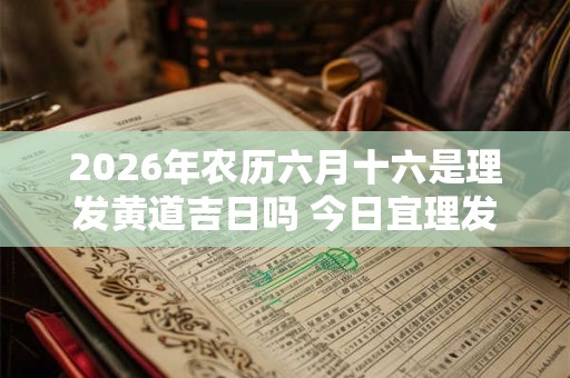 2026年农历六月十六是理发黄道吉日吗 今日宜理发不