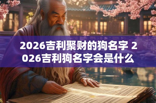 2026吉利聚财的狗名字 2026吉利狗名字会是什么 2026吉利聚财的狗名字 2026吉利狗名字会是什么