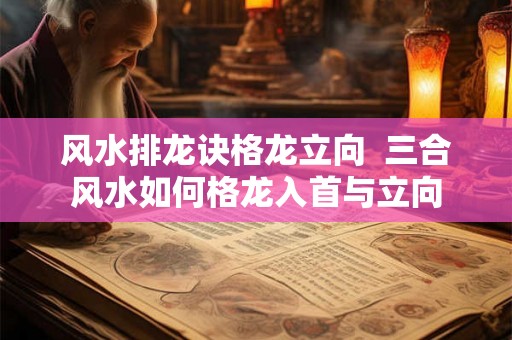 风水排龙诀格龙立向  三合风水如何格龙入首与立向