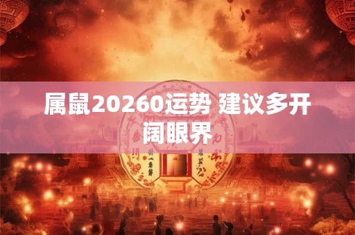 属鼠20260运势 建议多开阔眼界