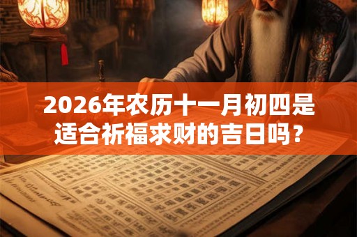 2026年农历十一月初四是适合祈福求财的吉日吗? 2026年农历十一月初四是适合祈福求财的吉日吗?