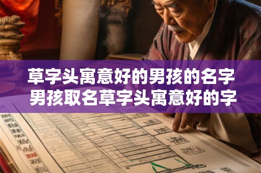 草字头寓意好的男孩的名字 男孩取名草字头寓意好的字