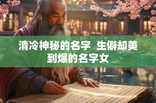 清冷神秘的名字  生僻却美到爆的名字女