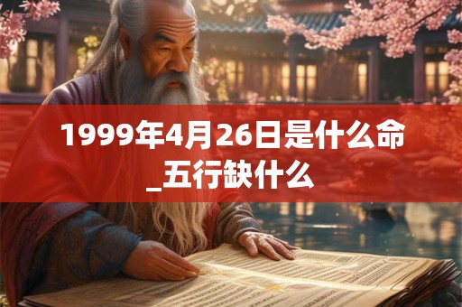 1999年4月26日是什么命_五行缺什么