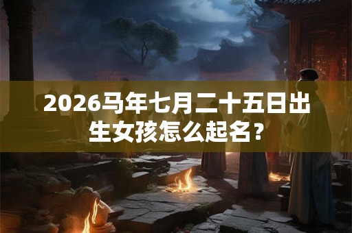 2026马年七月二十五日出生女孩怎么起名？