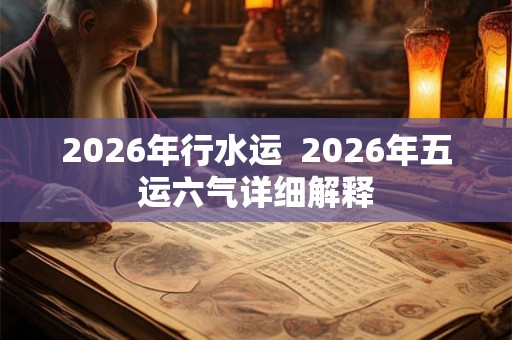 2026年行水运  2026年五运六气详细解释