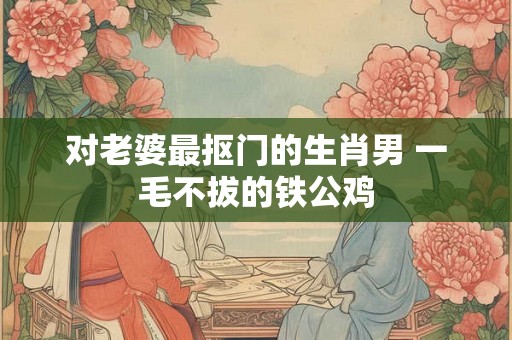 对老婆最抠门的生肖男 一毛不拔的铁公鸡